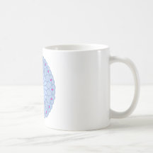 La mandala inspiró la flor del bígaro taza de café