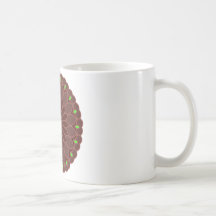 La mandala inspiró la flor del vino de Borgoña Taza De Café