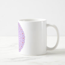 La mandala inspiró la flor pálida de la lavanda taza