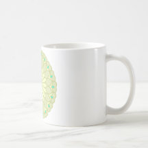 La mandala inspiró la flor poner crema sutil taza
