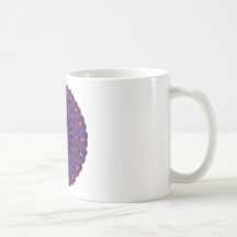 La mandala inspiró la flor púrpura tazas