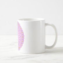La mandala inspiró la flor rosada de la lila taza
