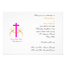 La mandarina, boda cristiano cruzado de las rosas  invitacion personalizada
