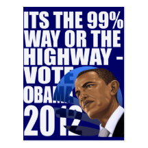 La manera Obama 2012 del noventa y nueve por cient Postales