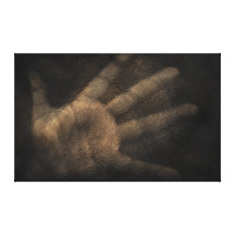 La mano de debajo impresiones en lona