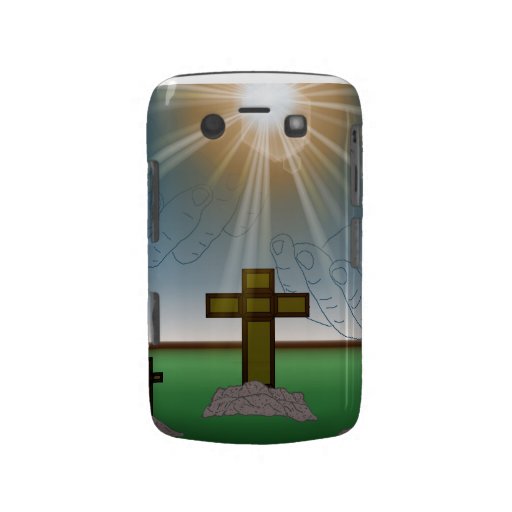 La mano de dios sobre la cruz de Cristo Blackberry Blackberry Funda