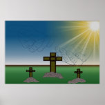 La mano de dios sobre la cruz de Cristo Impresiones