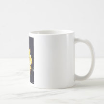la margarita amarilla y manosea la taza de la abej