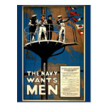 La marina de guerra quiere a hombres postales