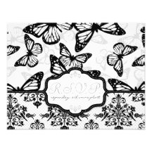 La mariposa besa casar RSVP Card_DrMullins Comunicados Personales
