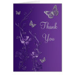 La mariposa de plata púrpura floral le agradece ta