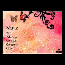 LA MARIPOSA EN CHISPAS, ROSA, NEGRO REMOLINA MONOG tarjetas de negocio