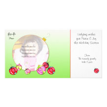 La mariquita desea la tarjeta de Navidad Tarjetas Personales