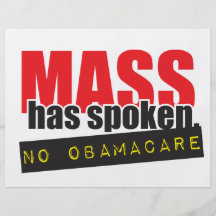 La masa ha hablado - ningún ObamaCare Tarjetas Informativas