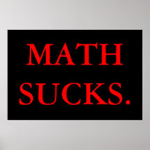 La matemáticas chupa posters