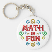 La matemáticas es DIVERSIÓN Llaveros Personalizados