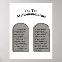La Matemáticas-Mandments diez Impresiones