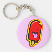 La materia dulce fresca - helado feliz del kawaii llavero personalizado