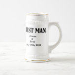 La mejor cerveza Stein del hombre del boda de enca Tazas