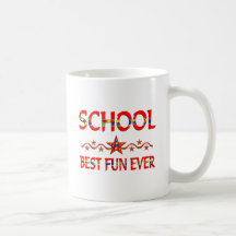 La mejor diversión de la escuela tazas