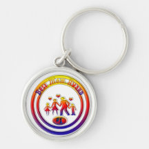 La mejor familia del arco iris del premio de la ma llavero personalizado