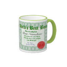 La mejor taza del premio de Boss Certicate del mun