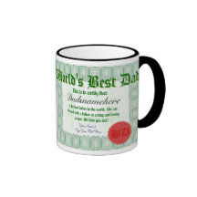 La mejor taza del premio de Certicate del papá del
