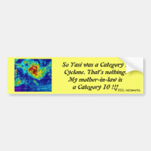 La milipulgada es un ciclón del gato 10 etiqueta de parachoque