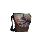 La mini bolsa de mensajero cardinal que desborda bolsa de mensajería