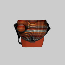 La mini bolsa de mensajero cero abstracta rayada a bolsas messenger