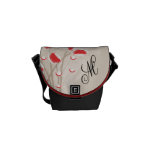 La mini bolsa de mensajero cero del monograma rojo bolsa messenger