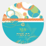 La MOD de PixDezines burbujea, palo retro Mitzvah/ Etiqueta