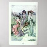 La moda 1900's de la vintage mujer posters