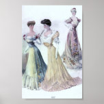 La moda 1900's de la vintage mujer impresiones