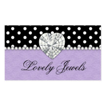 La moda Jewels púrpura del cordón de los puntos de Tarjetas Personales