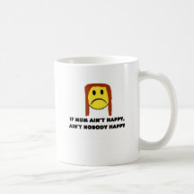 La momia no es feliz tazas