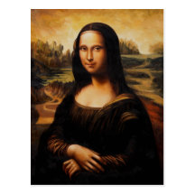 La Mona Lisa de Leonardo da Vinci Postal