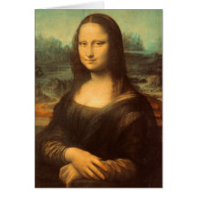 La Mona Lisa de Leonardo da Vinci Tarjeton
