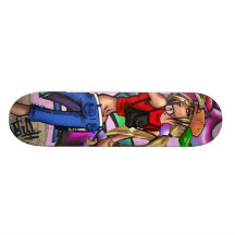 La muchacha a la pintada - patin personalizado