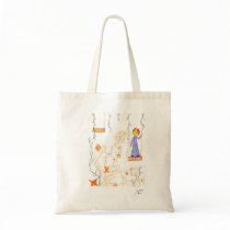 La muchacha con sueños anaranjados bolsas