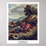 La muerte de Lara de Eugene Delacroix Poster