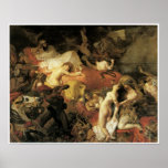 La muerte de Sardanapalus, 1827 Posters
