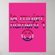 La Mujer Número 1 en colores de la bandera america Impresiones