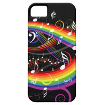 La música blanca del arco iris observa el caso del iPhone 5 Case-Mate coberturas