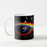 La música blanca del arco iris observa la taza