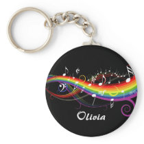 La música blanca del arco iris observa llavero llaveros