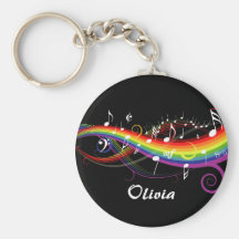 La música blanca del arco iris observa llavero