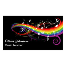 La música blanca del arco iris observa tarjetas de