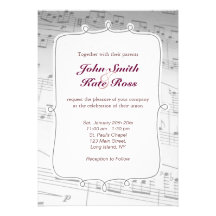 La música con clase observa la invitación del boda