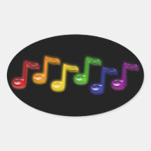 La música del arco iris observa a los pegatinas
